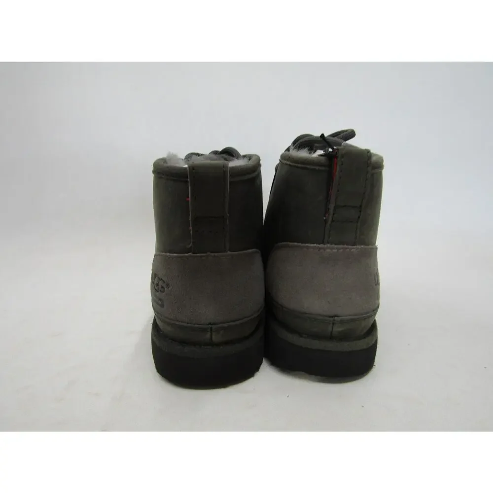 UGG Neumel II Girls Youth Size 2 Charcoal Gray Lace Up Boots